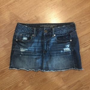 American Eagle denim mini skirt